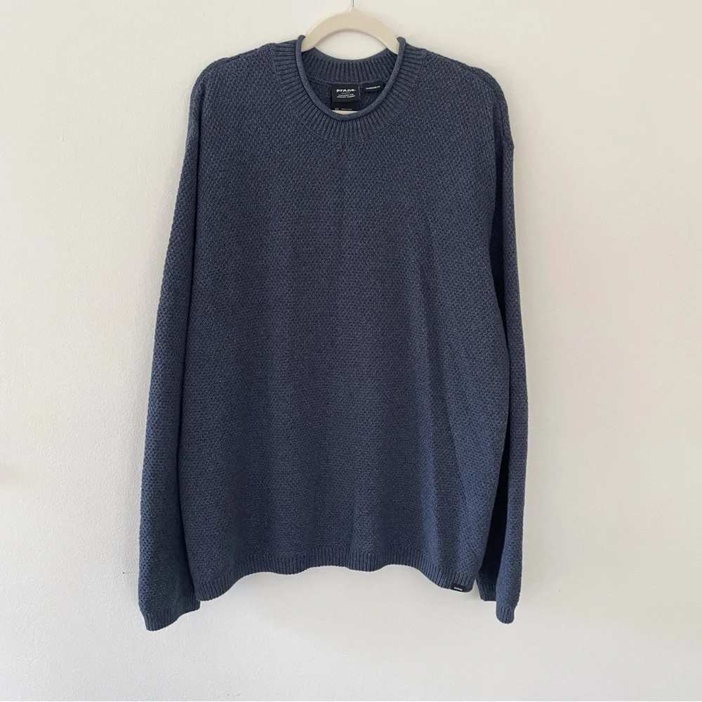 Prana Men’s Roll neck Sweater Forest Hills Knit organic cotton Fisherman XL Soft